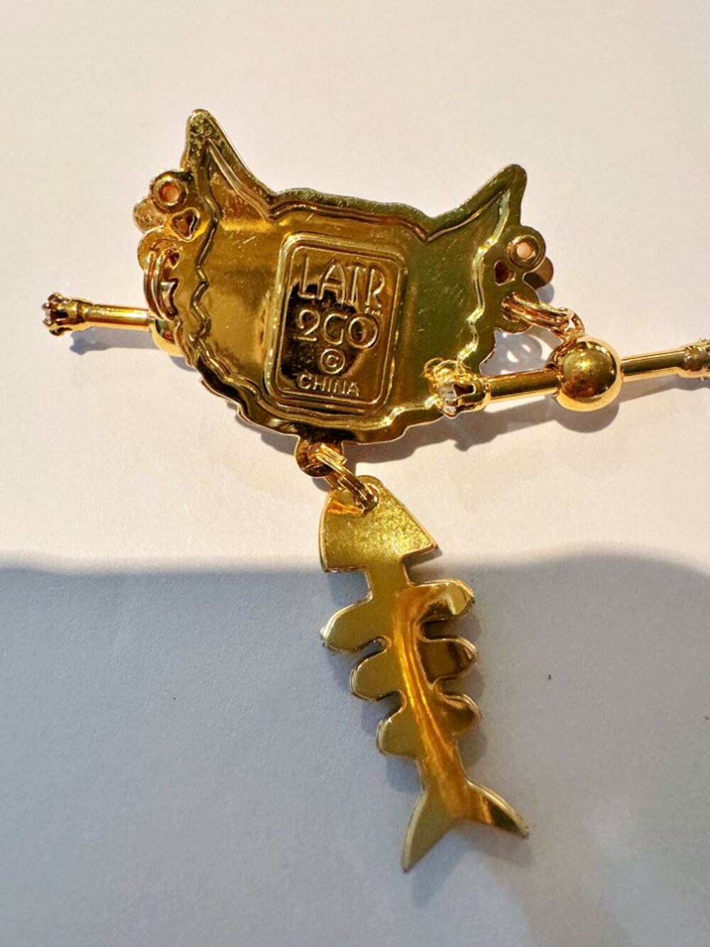 NEW Lunch at the Ritz LATR 2GO Cool Cat Toggle Link Charm 2" Flawless - Picture 3 of 4